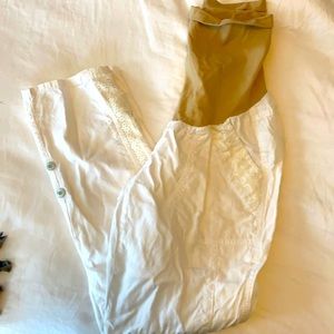 Motherhood Maternity white eyelet style pants